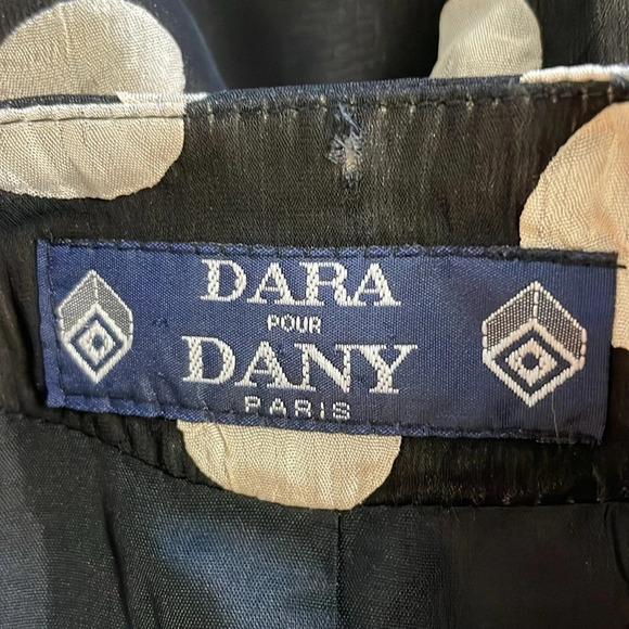 Vintage French Black White Polka Dot Blazer Jacket size 6 CS - Picture 4 of 6